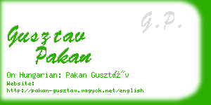 gusztav pakan business card